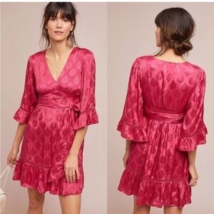 Anthropologie Maeve Christine Belted Midi Dress